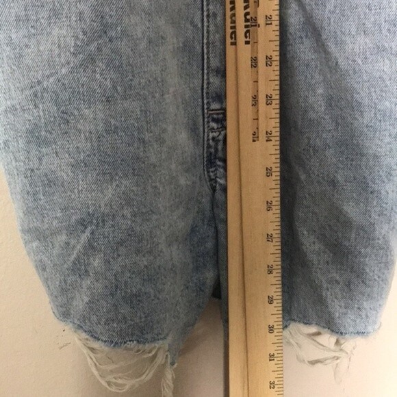 GAP Distressed Denim Shortalls with Washwell overalls size medium - Picture 10 of 13